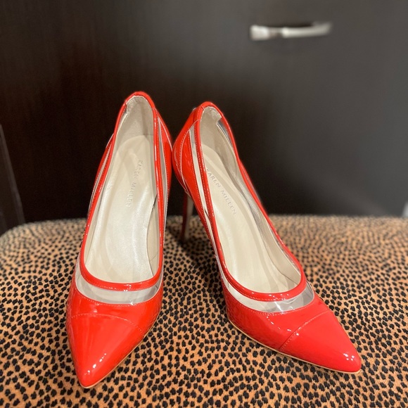 Karen Millen red patent pumps - great condition - Picture 6 of 7